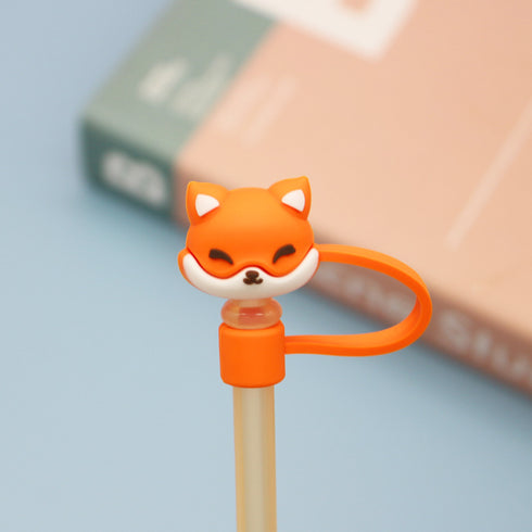 Cute Cartoon Silicone Straw Cap Dust PlugTumbler Straw Toppers for Tumblers, Dust-Proof Drinking Straw Caps for Reusable Straws Tips